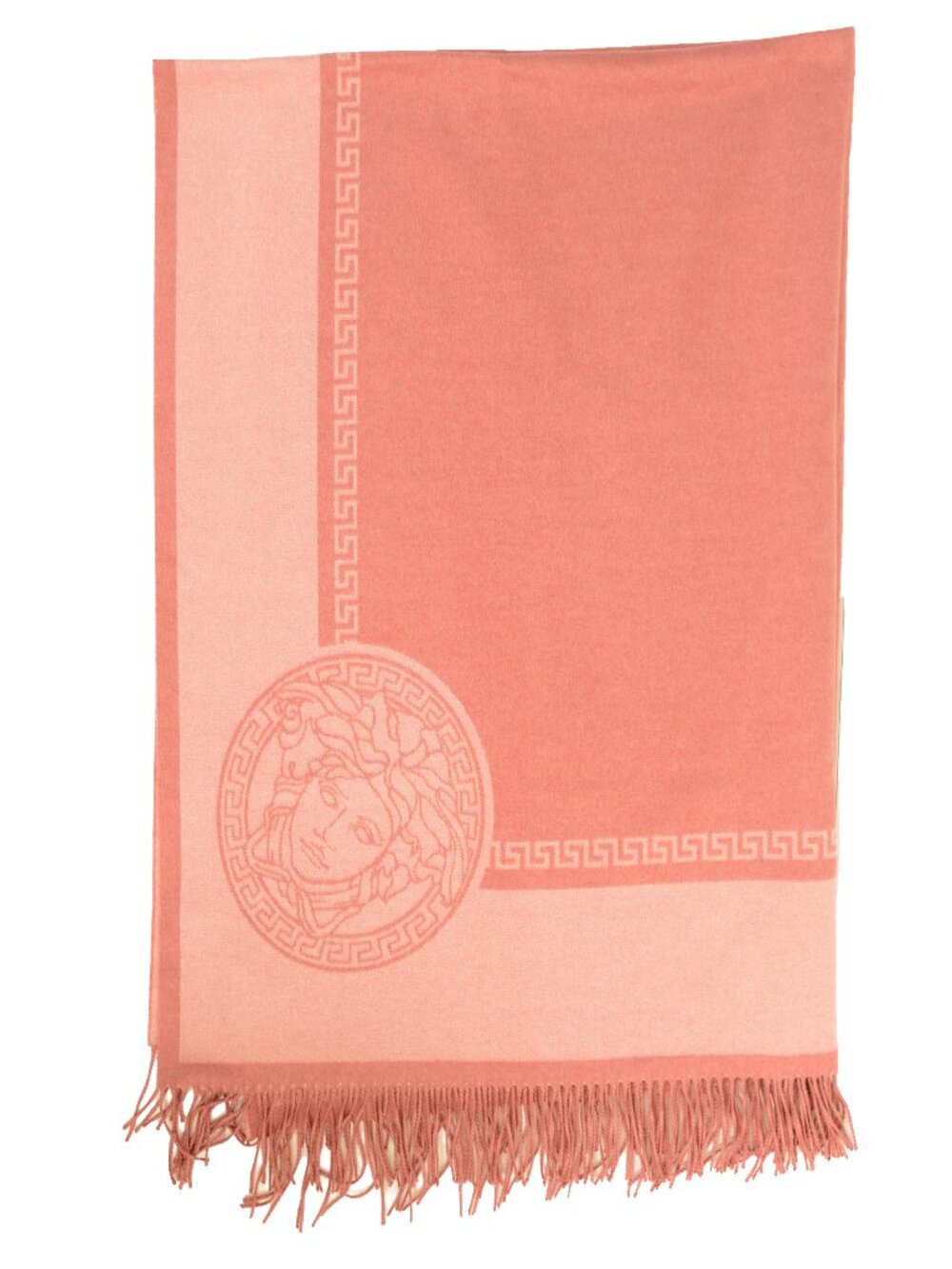 Versace "Medusa" Pink Rose Silk Cashmere Blanket Throw